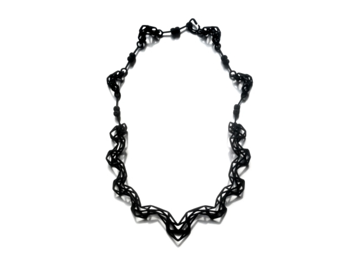 FutureChique Necklace V2 3d printed Black Strong & Flexible
