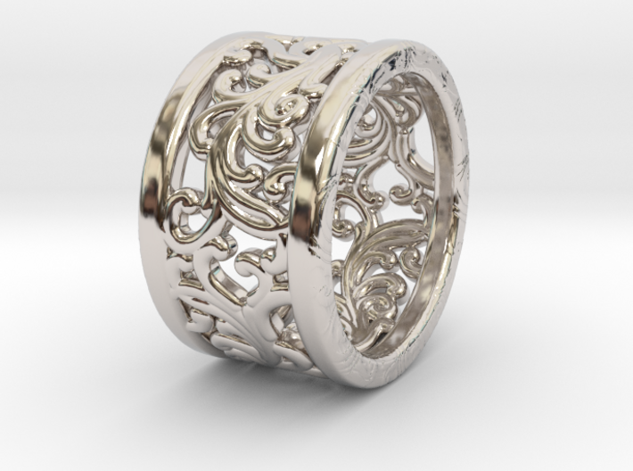 Plants Ornament Ring size 6 3d printed