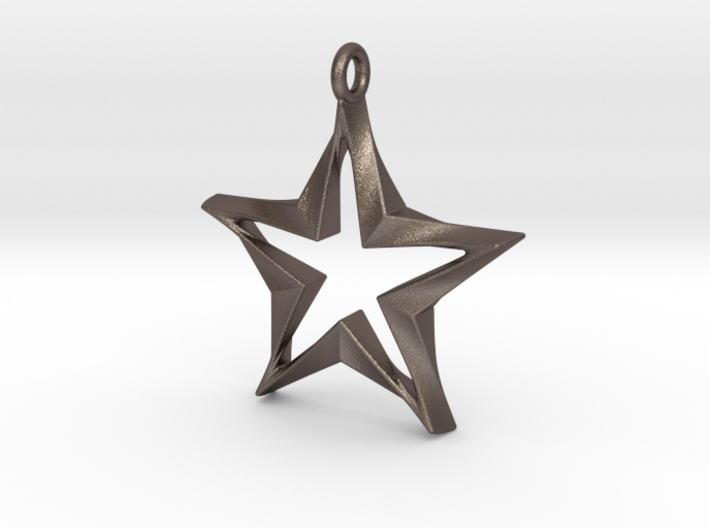 Twisting Star Pendant 3d printed