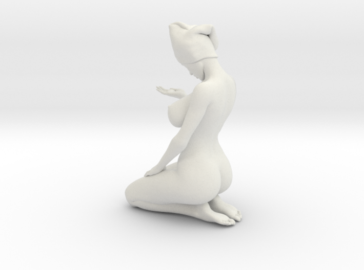Sitting or squatting girl 011 3d printed 
