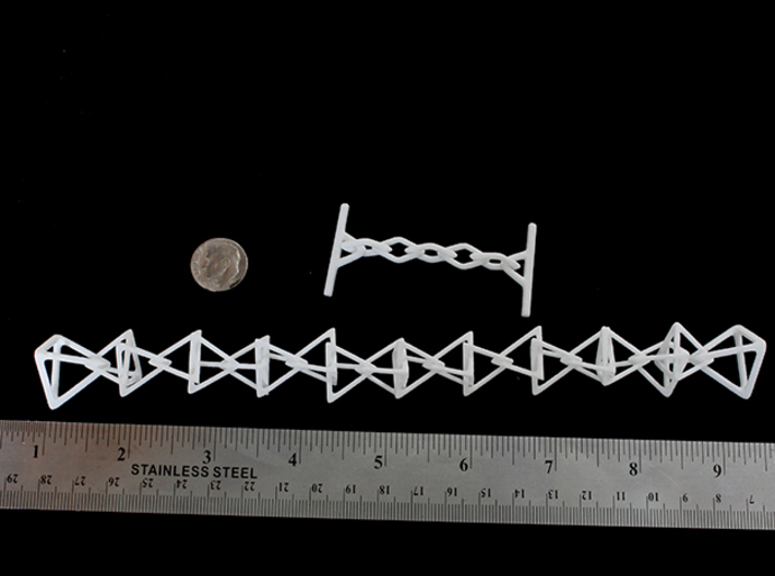 Tetrahedron Chain Bracelet 3d printed 