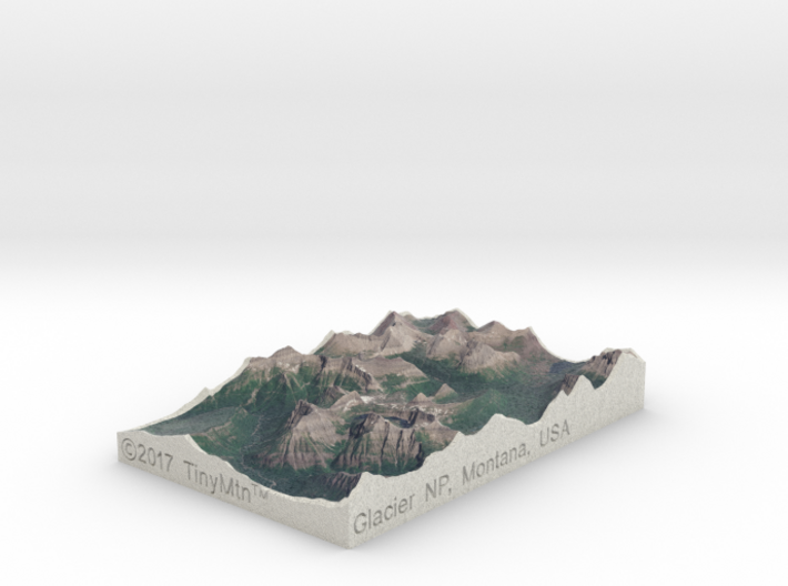 Glacier NP, Montana, USA, 1:250000 Explorer 3d printed 