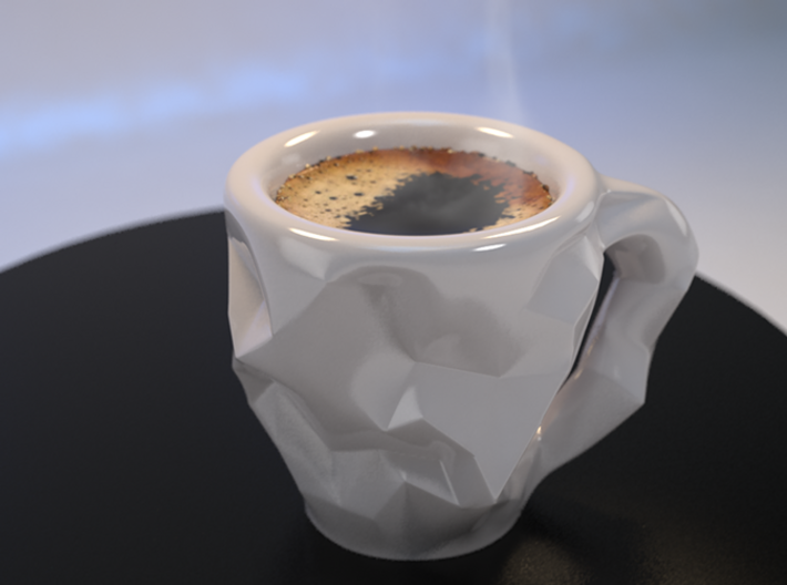 Crushed Espresso Cup 3d printed
