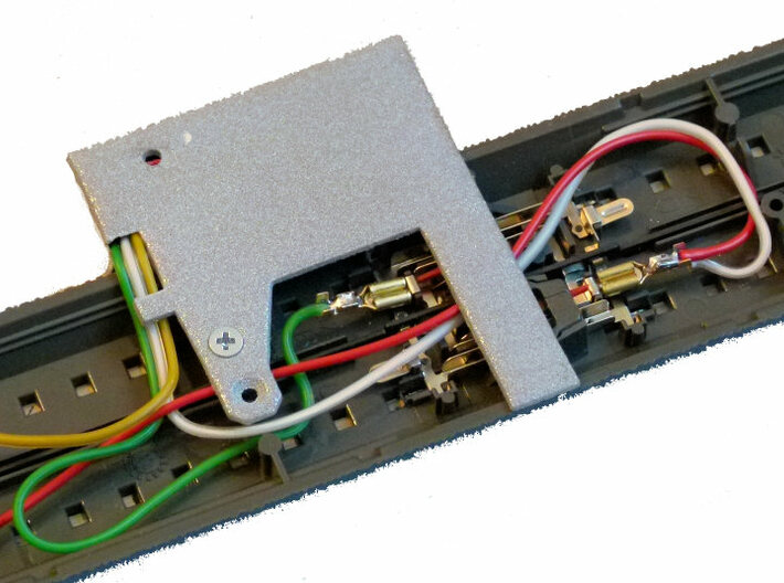 SBB-Lichtsignal für Märklin C-Gleis im Eigenbau 3d printed Signalbefestigung am C-Gleis