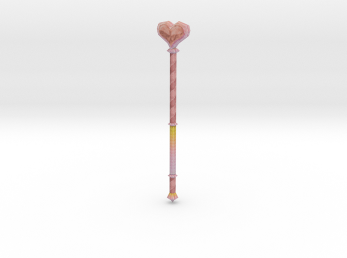 Mary's Magical Adventure - The Heart Wand 3d printed Shapeways render of Full Color Sandstone.
