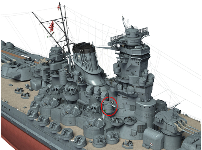 1/96 IJN Yamato 4.5m Rangefinder 3d printed