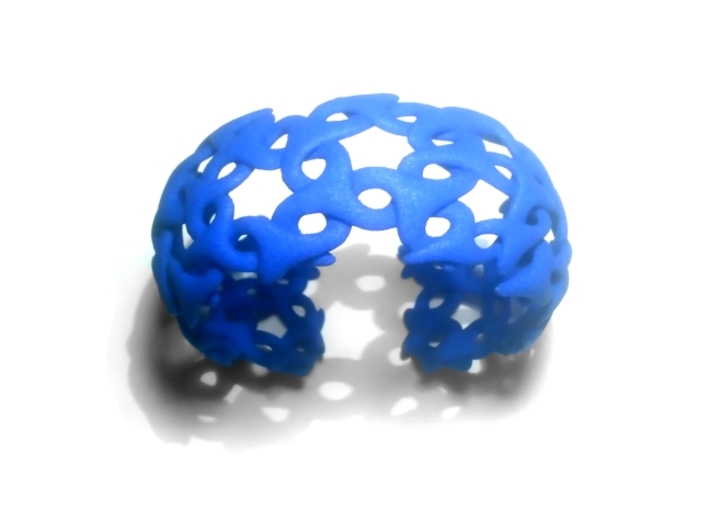 Conectate Bracelet 3d printed Royal Blue Strong & Flexible