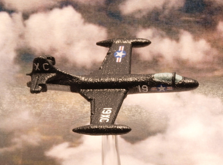 Vought F6U-1 Pirate (Pair) 1/285 6mm 3d printed Vought F6U Pirate with wingtip tanks
