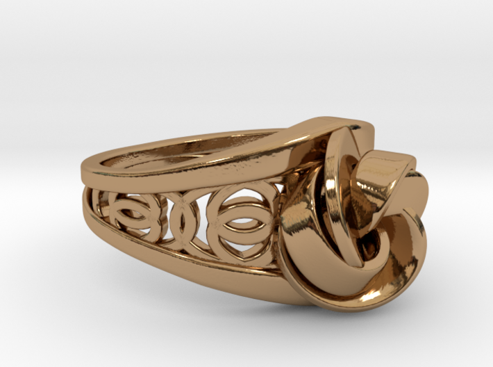 Achtknoten Curve Twin Ring 3d printed Achtknoten Curve Twin Ring