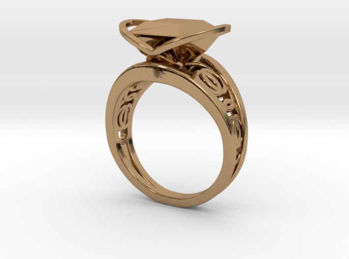 Achtknoten Curve Twin Ring (001) 3d printed Achtknoten Curve Twin Ring (001)