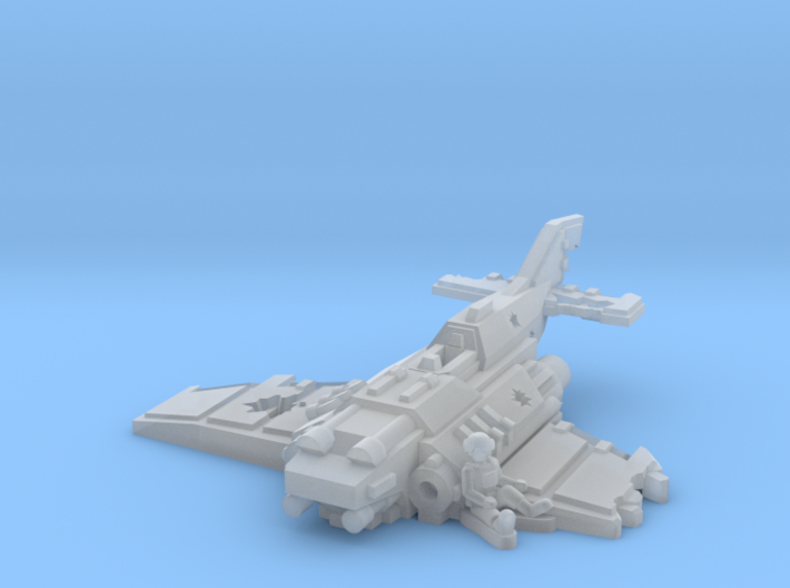 6mm Crashed Imperial Navy Fighter w/ Pilot 3d printed