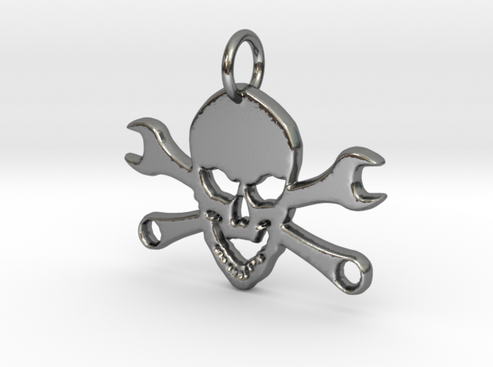 Skull and cross toolkeys Pendant 3d printed