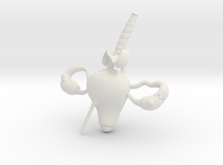 Uterus Pain Charm 3d printed