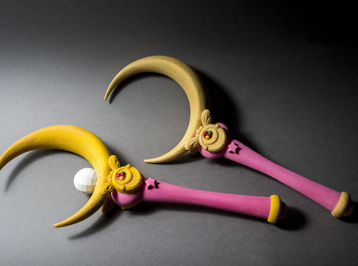 Sailor Moon Crescent Wand with Attached Crystal 10 3d printed 