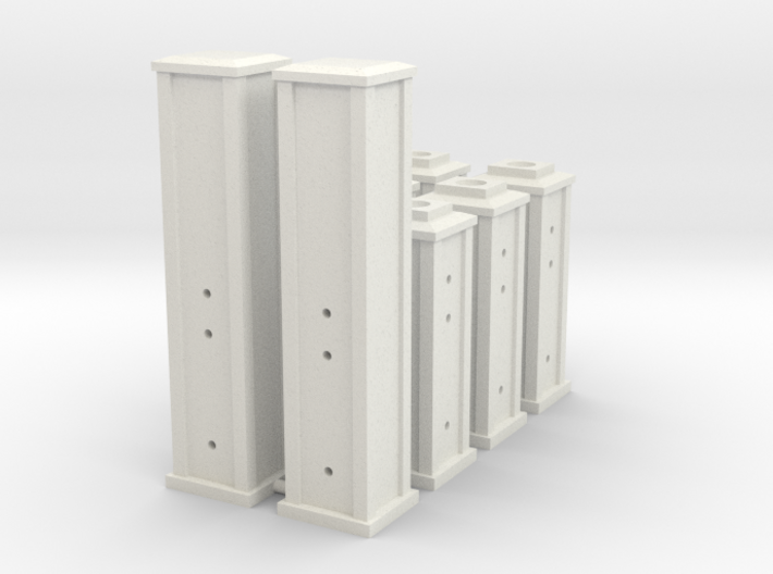 HO/1:87 Cemetery set 5 - pillars kit 3d printed 