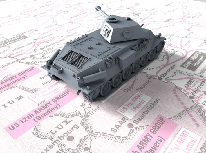 1/160 (N) Czech Škoda T 24 Medium Tank 3d printed 3d render showing product detail