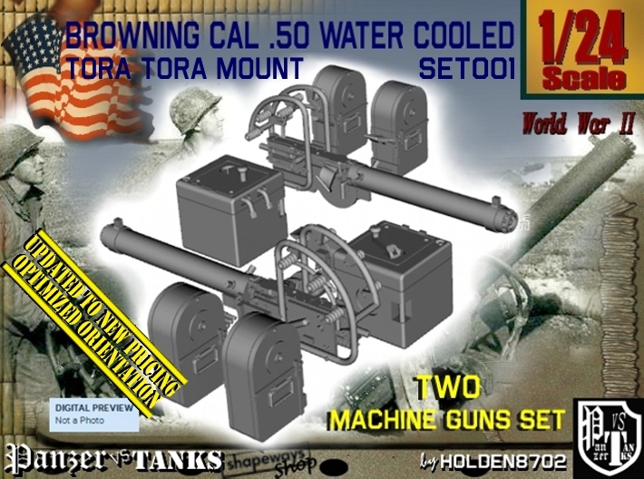 1/24 Cal 50 M2 Water Cooled Set001 3d printed
