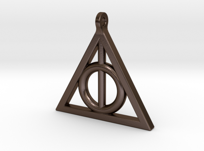 deathly hollows pendant 3d printed