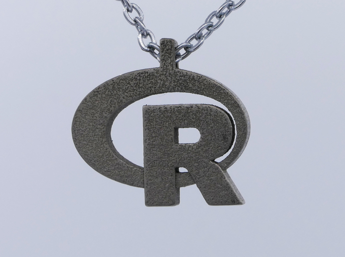 Pendant R Statistics Logo (thickness 4.5 mm) 3d printed 