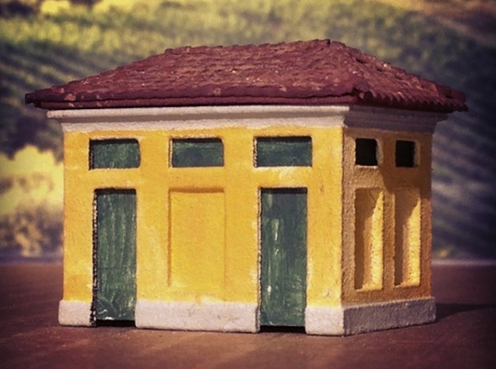 N Scale Gabinetti - Italian FS Railways 3d printed Roofing tile material added, not part of the model