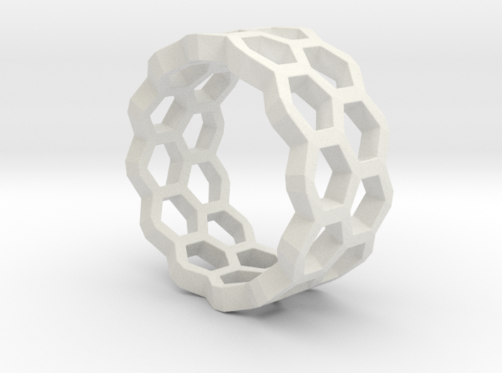 Double Hex Ring 7 3d printed