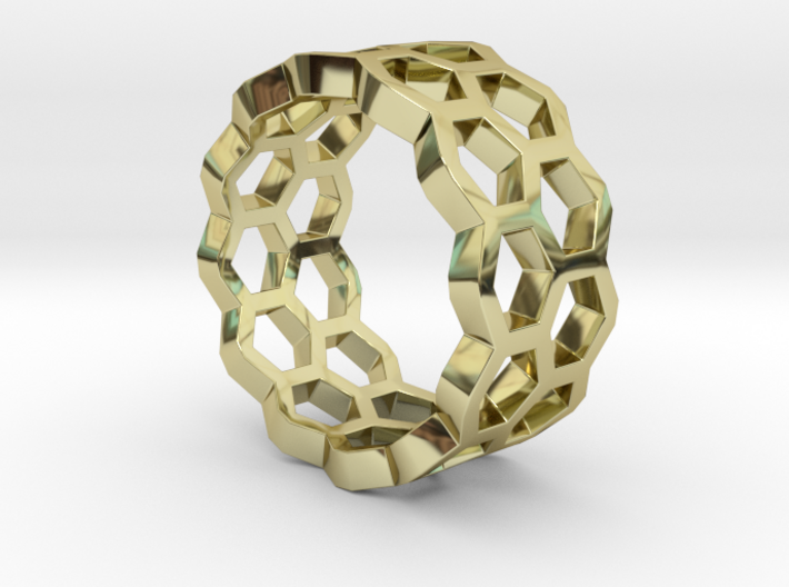 Double Hex Ring 7 3d printed