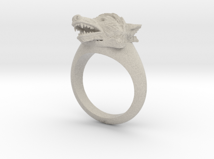 wolf Ring 3d printed