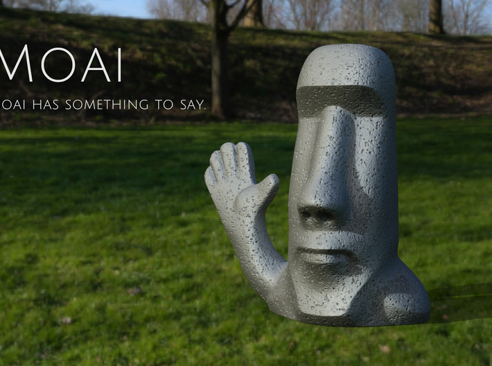 Moai has something to say. 3d printed
