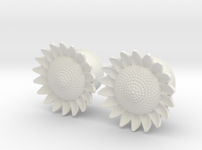 Sunflower 5/8&quot; ear plugs 16mm 3d printed