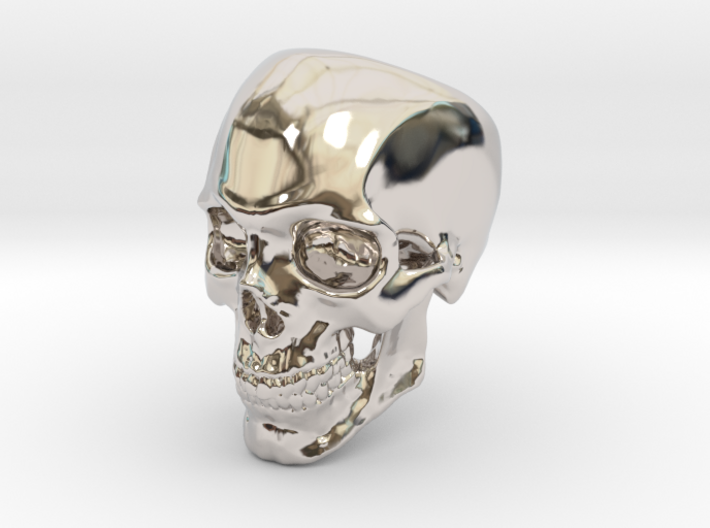 Human Skull Ring size 12 3d printed
