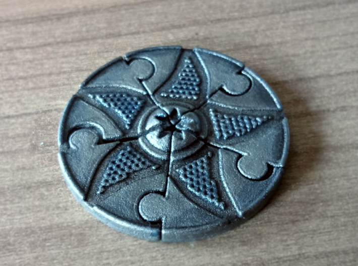  Clue Marker set for Arkham Horror 3d printed This is how it looks after a coat of silver paint and some washes