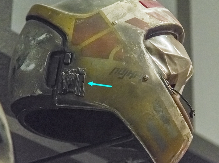 Right side grill Y wing helmet 3d printed 