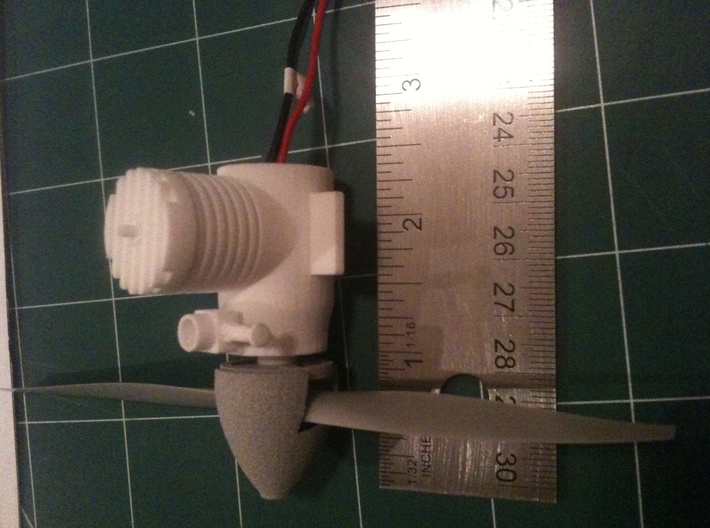 EFlite UMX 180 Dummy Engine 3d printed Show relative size with spinner attached