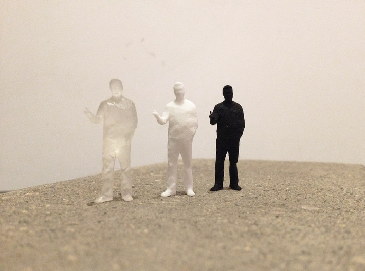 Architectural Man - 1:50 - Presenting  3d printed Frosted Ultra Detail, White Strong & Flex, Black Strong & Flex