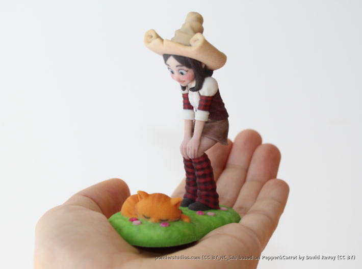 Pepper &amp; Carrot Figurine 3d printed