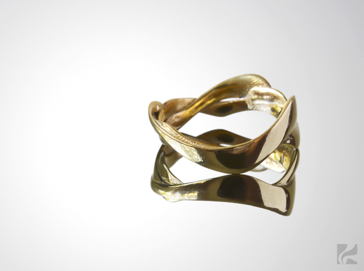 Smooth Weave Ring 3d printed 