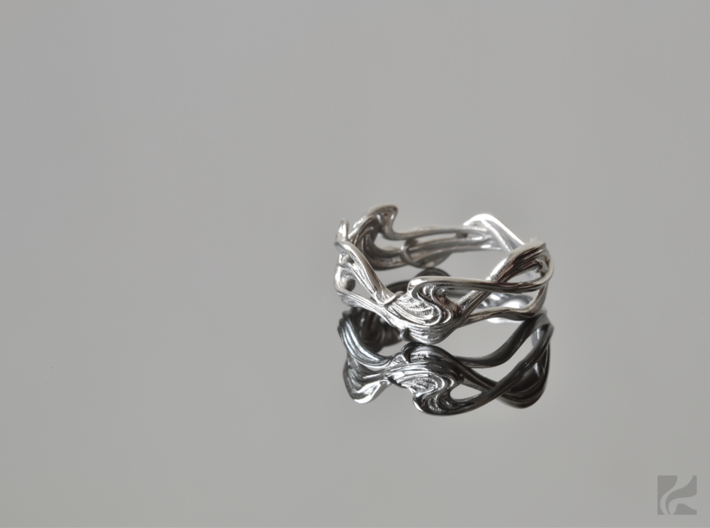 Art Nouveau Ring #1 3d printed 