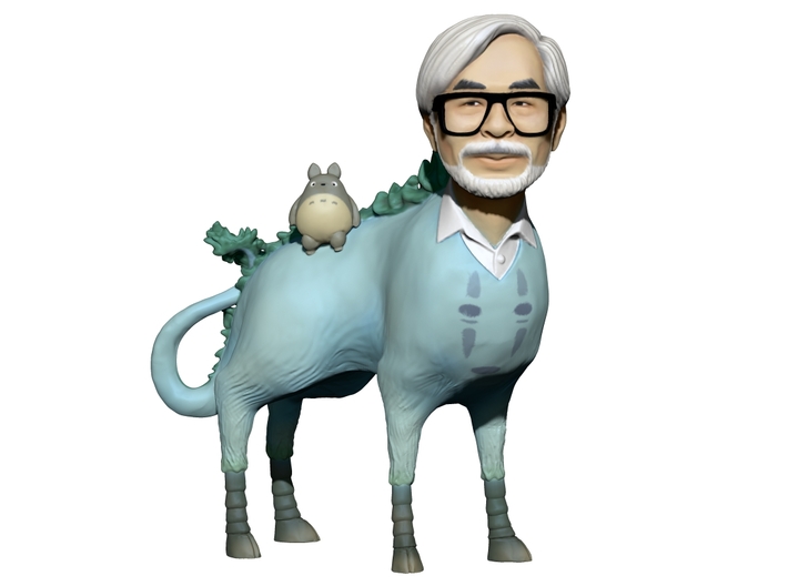 The Hiyatoro Miyazaki Spirit 3d printed Screenshot of the colored 3D-model.