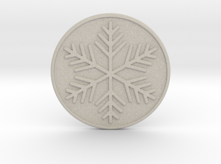 Snowflake Coaster 3d printed