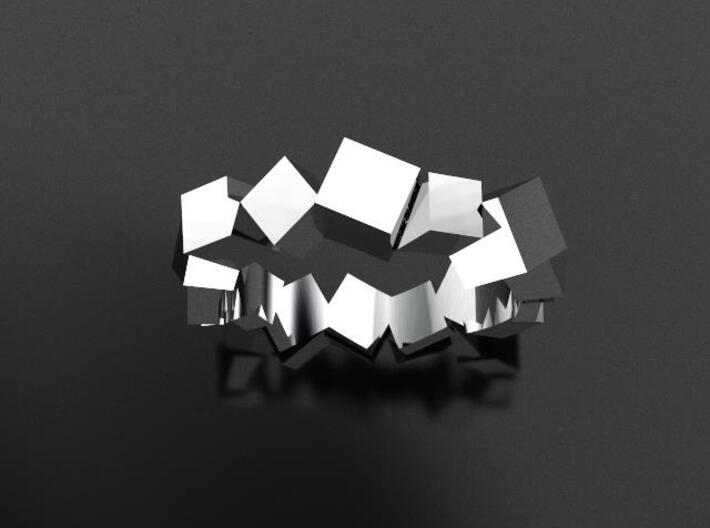 María Geometric Ring 3d printed Steel Ring Nice Elegant