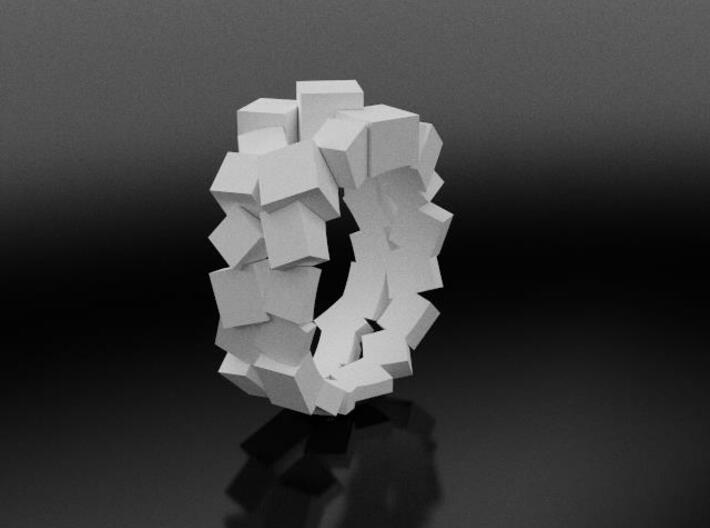 Prism Double Ring (from $15) 3d printed elegant and contemporary ring white nylon