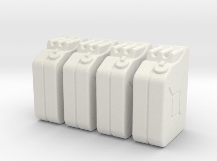 1:35th Scale Jerry Can 4 Pack 3d printed