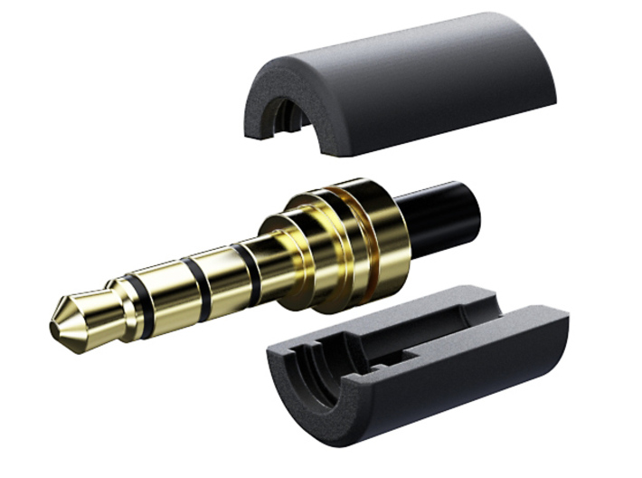 3.5mm 4-pole Male Plug Holder SIMPLE 3d printed