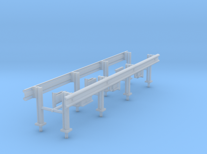 1/64th set of two 20' highway guardrails 3d printed