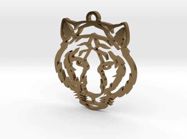 Tiger pendant 3d printed