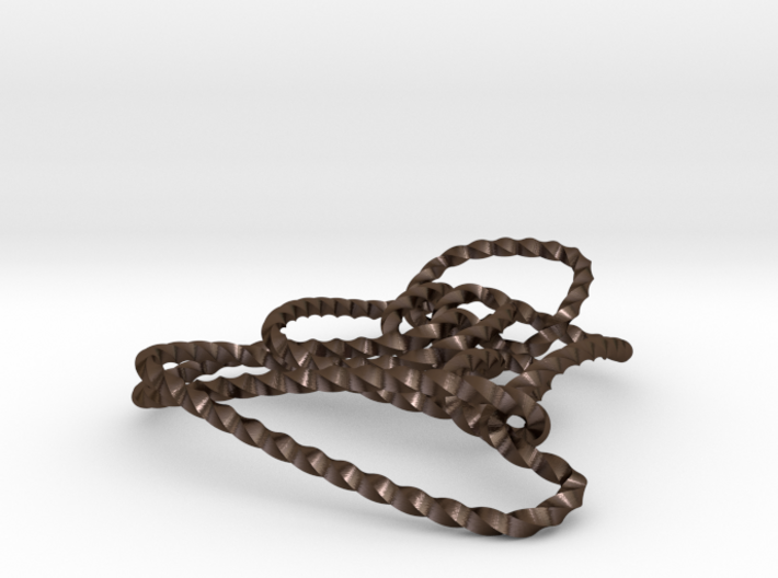 Thistlethwaite unknot (Twisted square) 3d printed