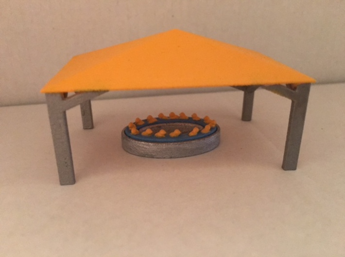 Duckpondlargerducks 3d printed shown under a center joint tent
