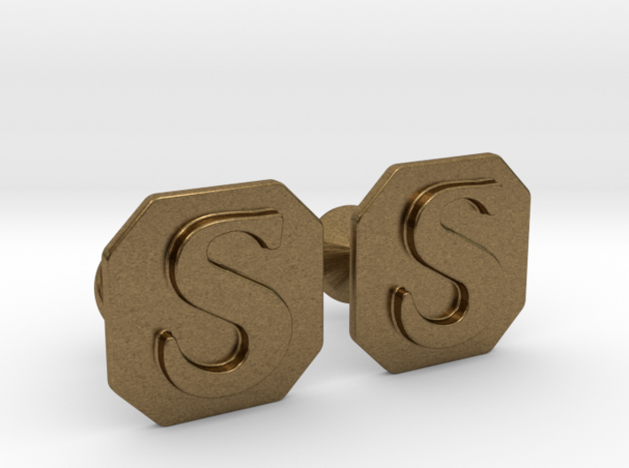 Monogram Cufflinks S 3d printed