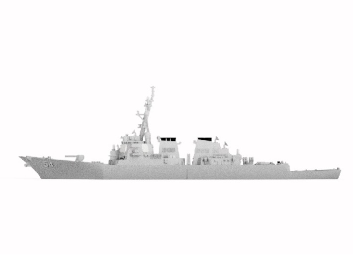 1/2000 USS Curtis Wilbur 3d printed Computer software render.The actual model is not full color.