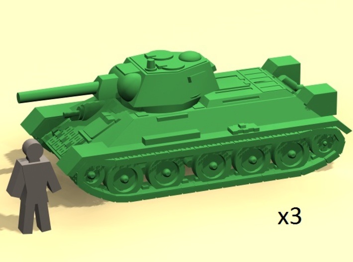 6mm Tank T-34 3d printed